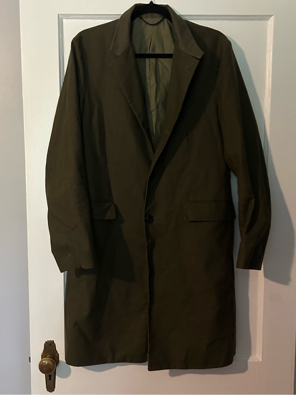 Rag & Bone olive overcoat / trench coat